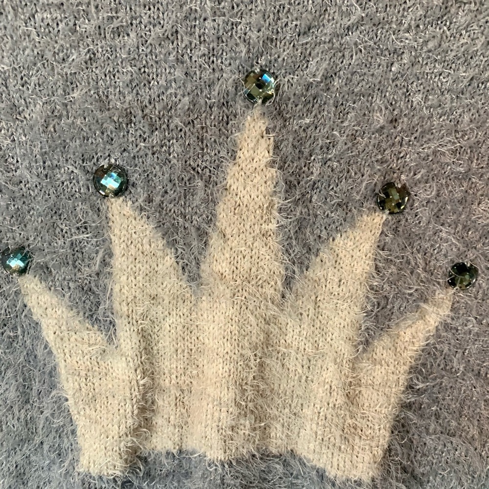 Gray Fuzzy Sweater - Picture 2 of 3